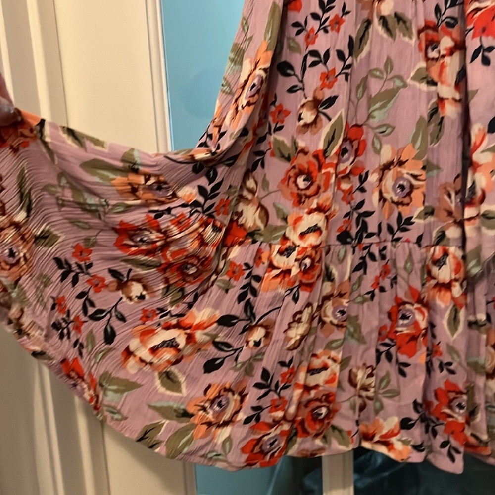Takara🌺Floral V-Neck Midi Dress - Multicolor SzM~ Like New☀️🎉 - Picture 3 of 6